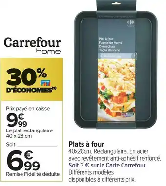 Carrefour Market Carrefour home plats à four offre