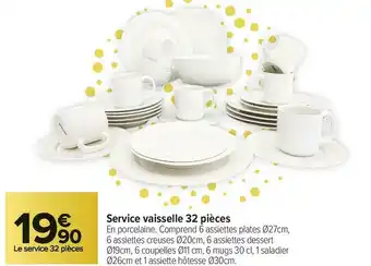 Carrefour Market Service vaisselle 32 pièces offre