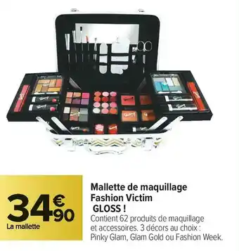 Mallette de maquillage fashion victim gloss !