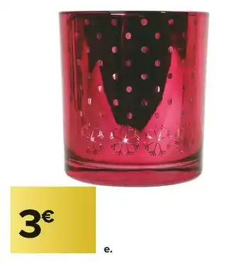 Photophore fuchsia avec motifs pois et flocons