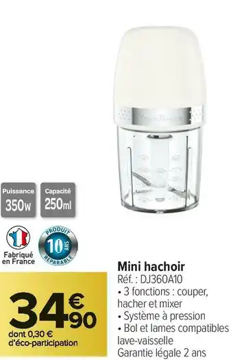 Carrefour Market Moulinex mini hachoir offre