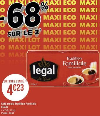 Legal café moulu tradition familiale