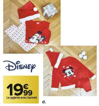 Carrefour Market Disney pyjama velours fille ou garçon offre
