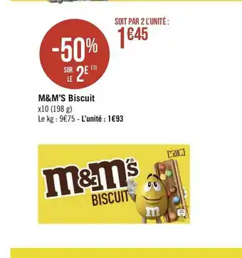 Géant Casino M&m’s biscuit offre