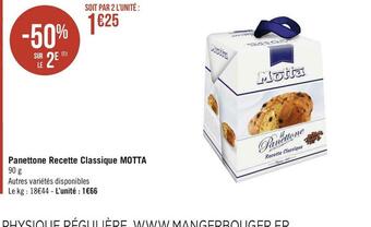 Géant Casino Motta panettone recette classique offre