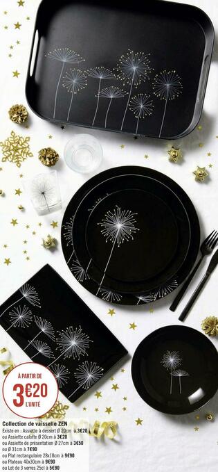 Géant Casino Collection de vaisselle zen offre