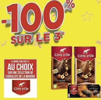 Géant Casino Cote d'or bon plan sur une sélection chocolats de la marque cote d'or offre