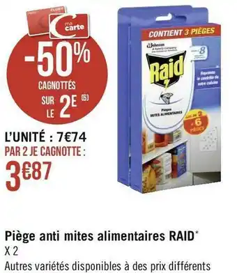 Raid piège anti mites alimentaires*
