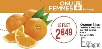 Géant Casino Orange à jus offre