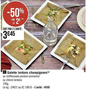 Géant Casino Galette lardons champignons offre