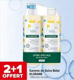 Carrefour Gamme de Soins Bébé KLORANE offre