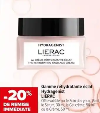 Carrefour Gamme réhydratante éclat Hydragenist Lierac offre