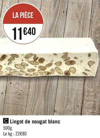 Géant Casino Lingot de nougat blanc offre