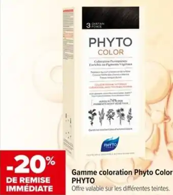 Carrefour Gamme coloration Phyto Color PHYTO offre