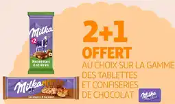 Auchan Au choix sur la gamme des tablettes et confiseries de chocolat milka offre