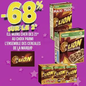 Géant Casino Lion bon plan sur l’ensemble des cereales de la marque lion offre