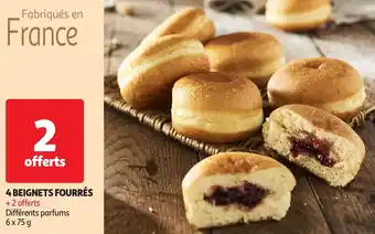 Auchan 4 beignets fourrés offre