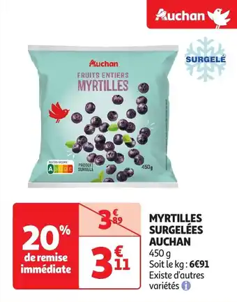 Auchan Myrtilles surgelées auchan offre