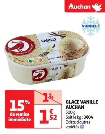 Auchan Glace vanille auchan offre