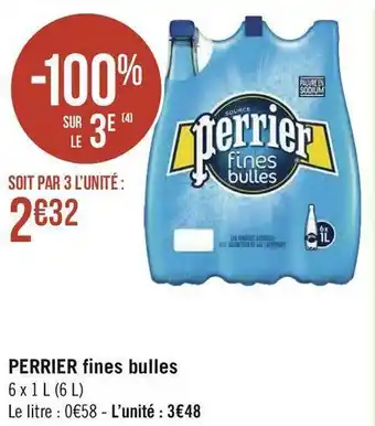 Géant Casino Perrier perrier fines bulles offre