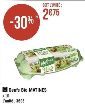Matines oeufs bio