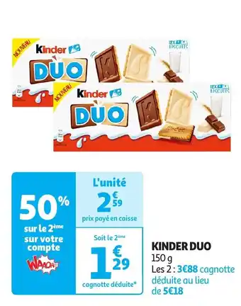 Auchan Kinder duo offre