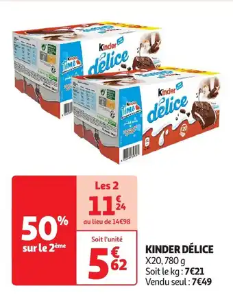 Auchan Kinder délice offre