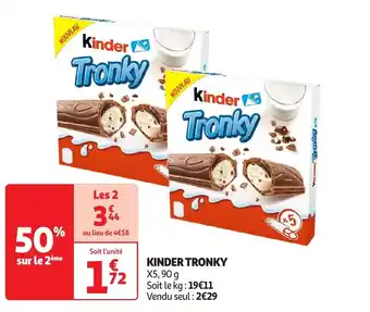 Auchan Kinder tronky offre