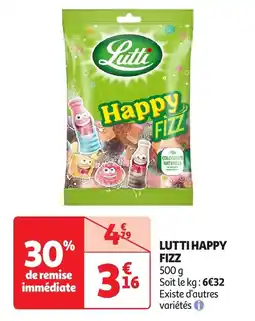 Auchan Lutti happy fizz offre