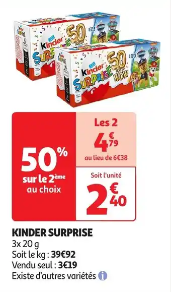 Auchan Kinder surprise offre