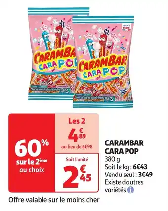 Auchan Carambar cara pop offre