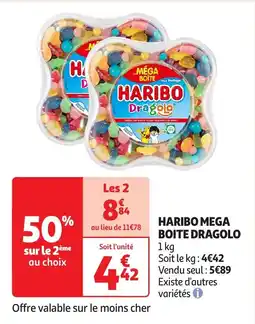 Auchan Haribo mega boite dragolo offre