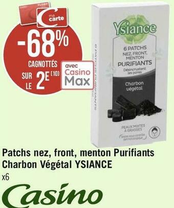 Ysiance bon plan sur les patchs nez, front, menton purifiants charbon végétal de la marqueysiance