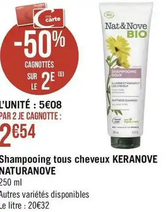 Nat & nove shampooing tous cheveux keranove naturanove