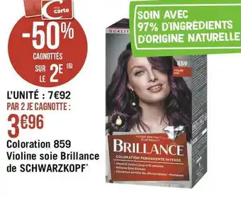 Géant Casino Schwarkopf coloration chatain foncé exclue retouches racines* offre