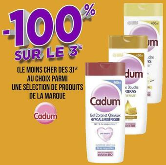 Géant Casino Cadum bon plan sur une sélection de produits de la marque cadum offre