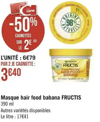 Fructis masque hair food babana