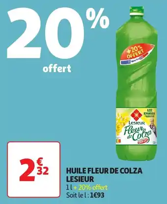 Auchan Huile fleur de colza lesieur offre