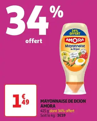 Auchan Mayonnaise de dijon amora offre