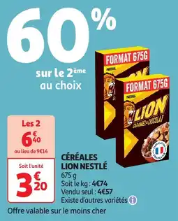 Auchan Céréales lion nestlé offre