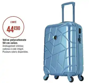 Géant Casino Valise polycarbonate 50 cm colors offre
