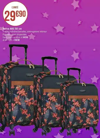 Géant Casino Valise abs 50 cm offre