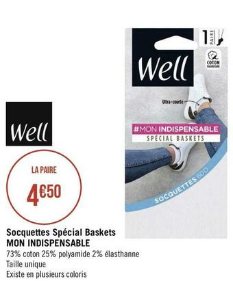 Géant Casino Well socquettes spécial baskets mon indispensable offre