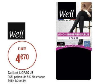 Géant Casino Well collant l’opaque offre