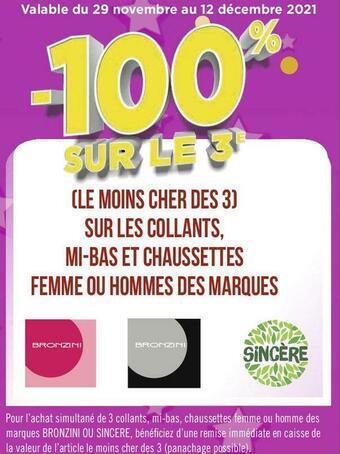 Bronzini / sincere bon plan sur les collants, mi-bas et chaussettes femme ou hommes des marques bronzini ou sincere