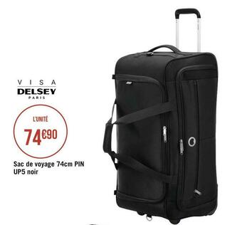 Géant Casino Sac de voyage 74cm pin up5 noir offre