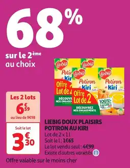 Auchan Liebig doux plaisirs potiron au kiri offre