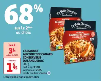 Auchan Cassoulet au confit de canard conserverie du languedoc offre