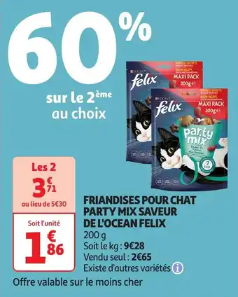 Auchan Friandises pour chat party mix saveur de l'ocean felix offre