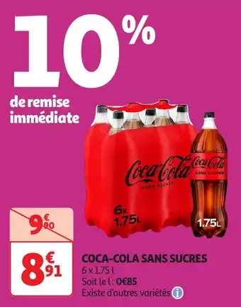 Auchan Coca-cola sans sucres offre